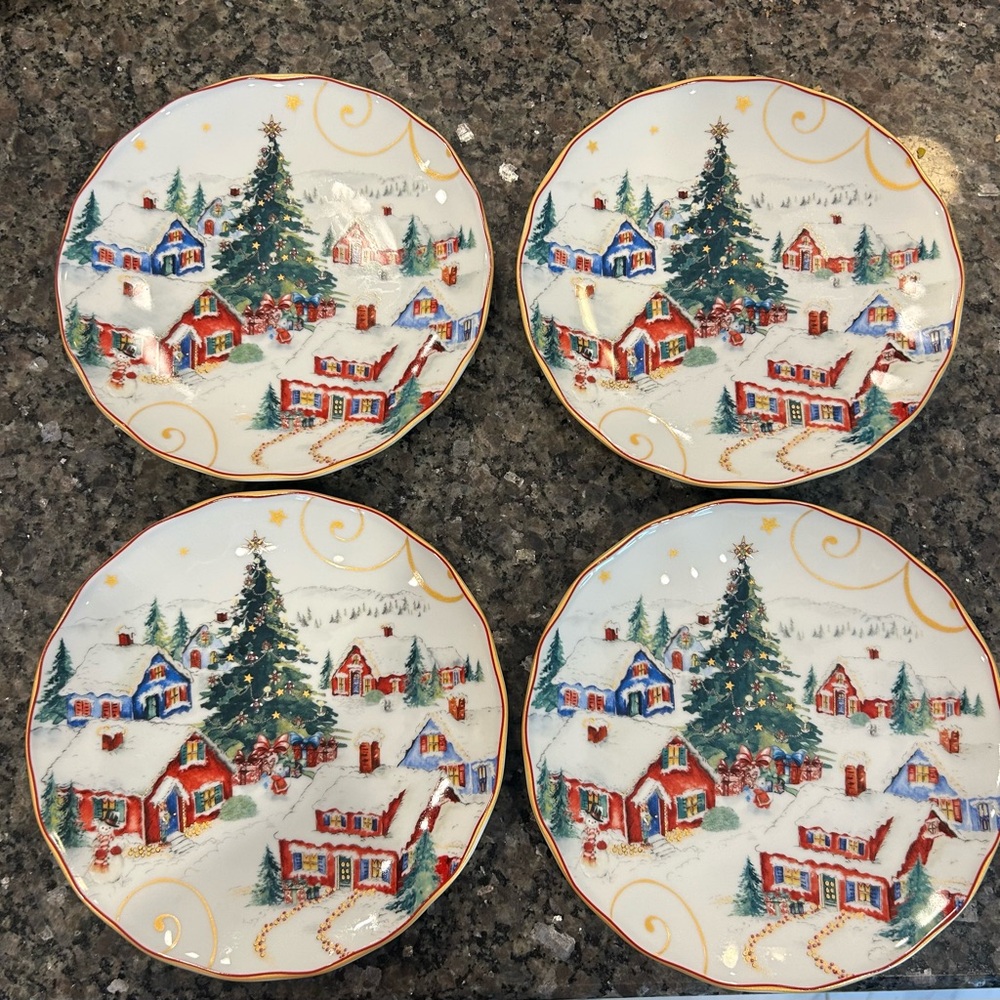 T’was the Night before Christmas Williams Sonoma Salad Plates